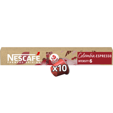 Café Capsules NESCAFE FARMERS ORIGINS COLOMBIA N°6 - compatible NESPRESSO - x10