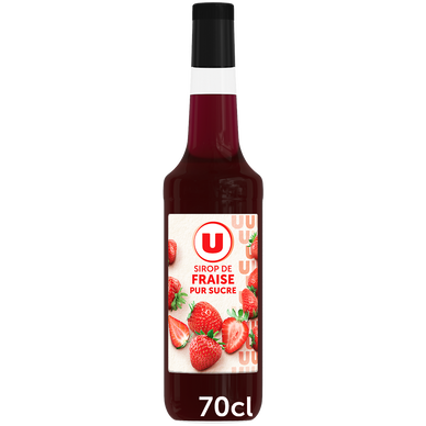 Sirop de fraise  bouteille en verre de 70cl