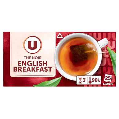 Thé English Breakfast U boîte de 25 sachets, 50g