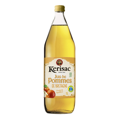 Jus de pommes pur jus KERISAC 1 litre