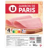 Jambon de Paris sans couenne - x4 tranches, 160g