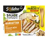 Salade de pâtes, poulet, oeufs et crudité - Manhattan, SODEBO 320g
