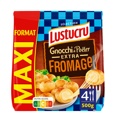 Gnocchi à poêler extra fromage LUSTUCRU, 500g Format Maxi