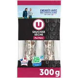 Saucisse sèche courbe pur porc U 300g