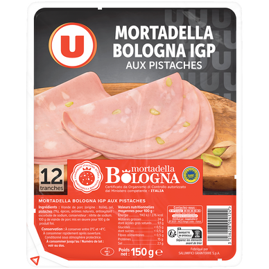 Mortadelle bolognaise pistache IGP, 150g