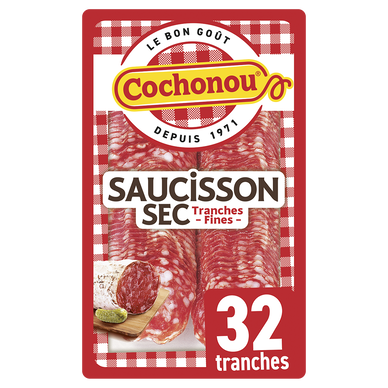 Saucisson sec - COCHONOU - 32 tranches - 93g