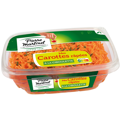 Carottes râpées ciboulette PIERRE MARTINET 510g