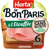 Jambon à l'Etouffée Conservation Sans Nitrite HERTA Le Bon Paris 6T -210g