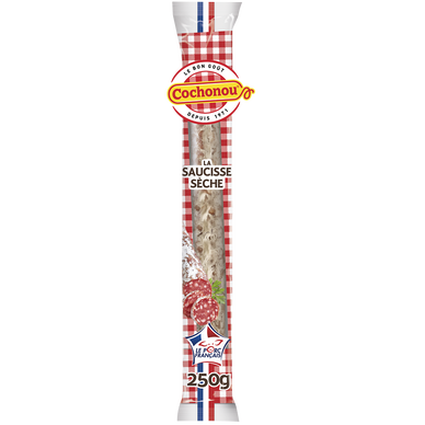 Saucisson saucisse sèche Porc Français - COCHONOU - 250g