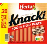Saucisses Knacki Original Pur Porc HERTA x20 - 700g