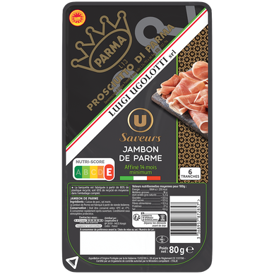 Jambon de Parme - x6 tranches, 80g