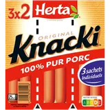 Saucisses Knacki Original Pur Porc HERTA 3x2 -210 g