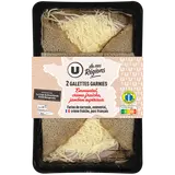 Galettes de blé noir, garnies de jambon supérieur et emmental , x2, 300g
