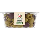 Olives vertes et noires Kalamata dénoyautées, 150g
