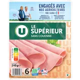 Jambon Supérieur sans couenne BBC U x6 tranches, 240g