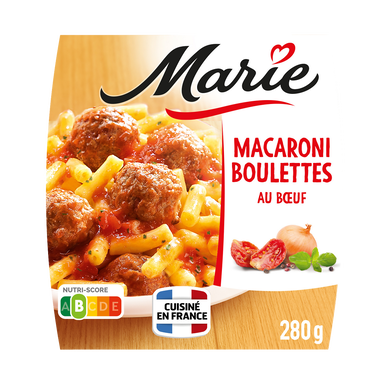Macaroni sauce tomate et boulettes de viande MARIE, 280g