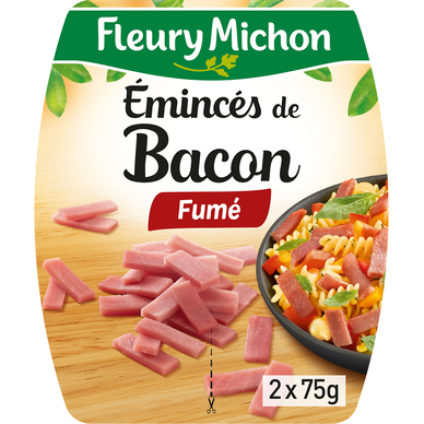 Emincés bacon fumés FLEURY MICHON 2x75g