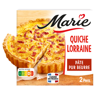 Quiche Lorraine lardons crème fraiche emmental MARIE 400g