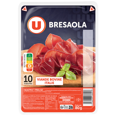 Bresaola U 10 tranches 80g