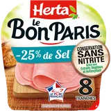 Jambon -25% de sel Conservation Sans Nitrite HERTA Le Bon Paris 8T - 280g