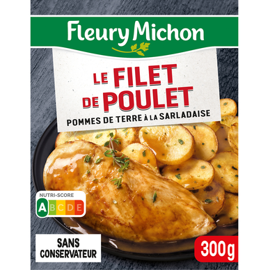 Plat cuisiné Individuel filet de poulet pommes de terre FLEURY MICHON-300g
