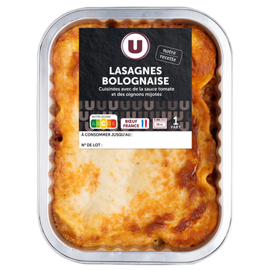 Lasagnes à la bolognaise, 1 part, 350g