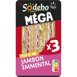Sandwich le Méga Club jambon emmental SODEBO 230g