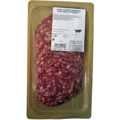 Rosette pur porc ,VPF, PIERRE BERTRAND, 10 tranches