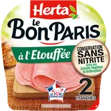 Jambon à l'Etouffée Conservation Sans Nitrite HERTA Le Bon Paris 2T -70g