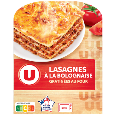 Plat cuisiné individuel Lasagne à la bolognaise, 350g