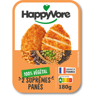 Suprêmes panés végétaux et gourmands HAPPYVORE 180g