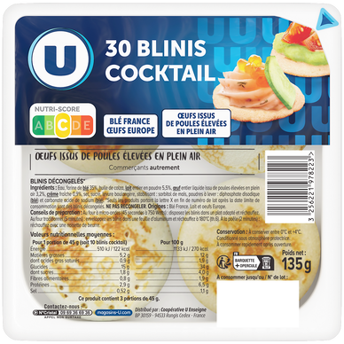 Mini-blinis cocktail  paquet de 135g
