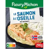 Plat cuisiné saumon à l'oseille riz basmati FLEURY MICHON 290g