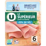 Jambon Supérieur sans couenne -25% sel - x6 tranches, 240g