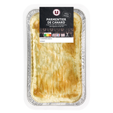 Parmentier de canard, 3 parts, 750g