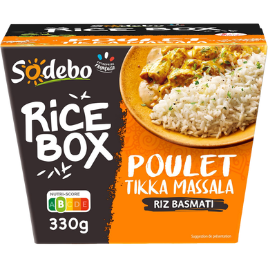 SODEBO RICEBOX 330G POULET TIKKA
