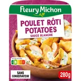 Plat cuisiné Individuel poulet rôti et potatoes sauce blanche FLEURY MICHON - 280g