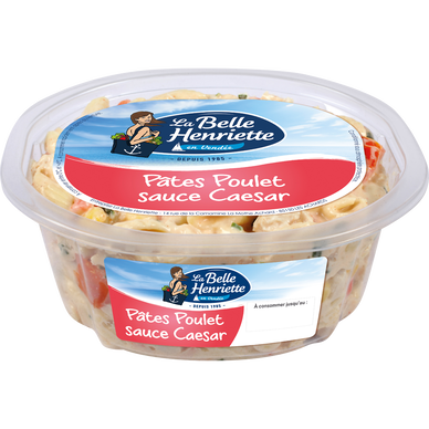 Salade de pâtes penne, poulet, sauce caesar, LA BELLE HENRIETTE, 300g