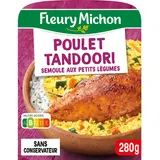 Plat cuisiné Individuel poulet tandoori semoule et légumes FLEURY MICHON - 280g