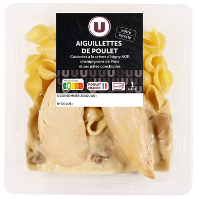 Aiguillettes de poulet à la crème, 1 part, 300g