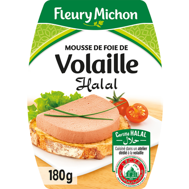 Mousse de foie de volaille Halal FLEURY MICHON - 180g