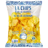 Chips artisanales de pommes de terre au sel de mer cuites au chaudron,125g