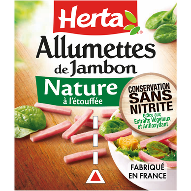 Allumettes jambon conservation sans nitrite HERTA 2x75g