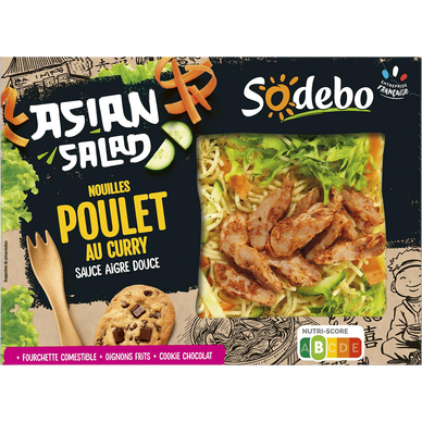 Asian salade poulet curry SODEBO 320g