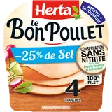 Le Bon poulet HERTA 4 tranches 130g