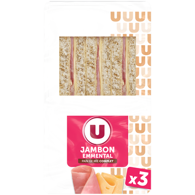 Sandwich tripe jambon emmental U 210g