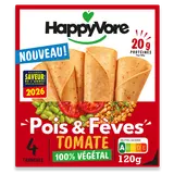 Pois & fèves tomate HAPPYVORE x4 tanches 120g