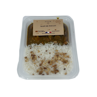 Mafé de poulet et riz basmati et sauce cachuète ZATIK 320G - 1 part