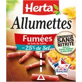 Allumettes fumées  -25% de sel conservation sans nitrite HERTA 2x75g