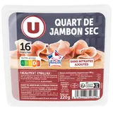 Quart de Jambon sec - BBC U x16 tranches, 220g
